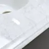 Kommod Badrum 60cm Svart Utah - Vit Marmor