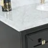 Kommod Badrum 120cm Wyoming Svart - Vit Marmor