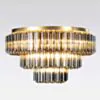 Kristallplafond 80cm Svart/Mässing - Verona
