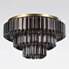 Kristallplafond 80cm Svart/Mässing - Verona