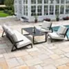 Loungegrupp Utomhus 5-Pers Aluminium - Malaga