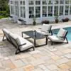 Loungegrupp Utomhus 5-Pers Aluminium - Malaga