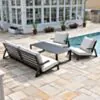 Loungegrupp Utomhus 5-Pers Aluminium - Malaga