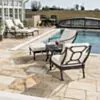 Loungeset Svart Aluminium 2-pers - St Tropez