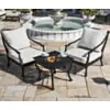 Loungeset Svart Aluminium 2-pers - St Tropez