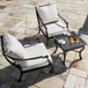 Loungeset Svart Aluminium 2-pers - St Tropez