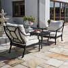 Loungeset Svart Aluminium 2-pers - St Tropez