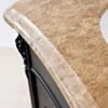 Dubbelhandfat Kommod 160cm Ottawa Svart - Beige Marmor