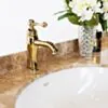 Dubbelhandfat Kommod 160cm Ottawa Svart - Beige Marmor
