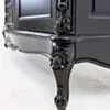 Dubbelhandfat Kommod 160cm Ottawa Svart - Vit Marmor