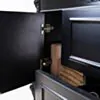 Dubbelhandfat Kommod 160cm Ottawa Svart - Vit Marmor