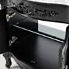Kommod Badrum 80cm Ottawa Svart - Vit Marmor