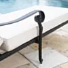 Solsäng med hjul Svart Aluminium Toscana
