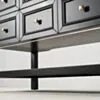 Kommod Badrum 120cm Utah Svart - Blå Marmor