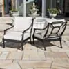 Loungefåtölj Svart 2-pack Aluminium St Tropez