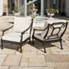 Loungefåtölj Svart 2-pack Aluminium St Tropez