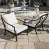 Loungefåtölj Svart 2-pack Aluminium St Tropez