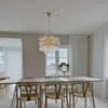 Taklampa Kristall Ø60cm Milan Guld