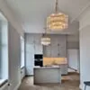 Taklampa Kristall Ø60cm Milan Guld