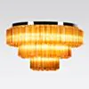 Kristallplafond 80cm Bärnsten/Krom - Verona