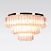 Kristallplafond 80cm Rosa/Krom - Verona