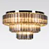 Kristallplafond 80cm Svart/Krom - Verona