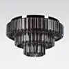 Kristallplafond 80cm Svart/Krom - Verona