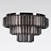 Kristallplafond 80cm Svart/Krom - Verona