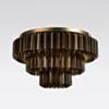 Kristallplafond 80cm Cognac/Mässing - Verona