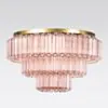 Kristallplafond 80cm Rosa/Mässing - Verona