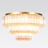 Kristallplafond 80cm Rosa/Mässing - Verona