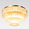 Kristallplafond 80cm Rosa/Mässing - Verona