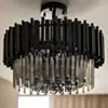 Kristall Lampa Ø55cm Svart Kristall - Monaco
