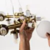 Taklampa Ø65cm Vita Bollar - Dubai