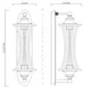 Vägglampa Utomhus Gammaldags Svart H51cm - Liverpool