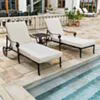 2-Pack Solsängar med Bord - Toscana