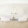 U-Modulsoffa 520cm Vit Boucle - Bel Air