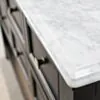 Kommod Badrum 120cm Utah Svart - Vit Marmor