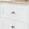 Kommod Badrum 60cm Vit Utah - Beige Marmor