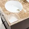 Kommod Badrum 80cm Brun Utah - Beige Marmor