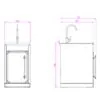 Utekök Modul Vask & Blandare 55cm Vit - Monte Carlo