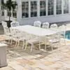Matgrupp Utomhus 10 stolar Vit Aluminium - Toscana 280cm