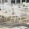 Matgrupp Utomhus 10 stolar Vit Aluminium - Toscana 280cm