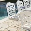 Matgrupp Utomhus 10 stolar Vit Aluminium - Toscana 280cm