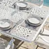 Matgrupp Utomhus 10 stolar Vit Aluminium - Toscana 280cm
