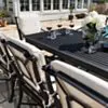Matgrupp Utomhus 8 stolar Svart Aluminium - St Tropez 213cm