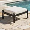 Fotpall Utomhus Svart Aluminium Capri