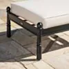 Fotpall Utomhus Svart Aluminium Capri