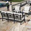 Loungeset Svart Aluminium 5-pers - Florence