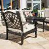 Loungeset Svart Aluminium 5-pers - Florence
